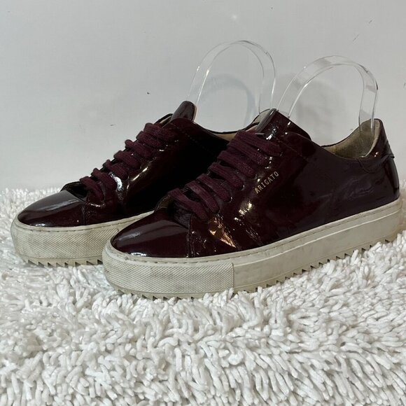 Axel Arigato Patent Leather‎ Lace Up chunky Rubber Sole Sneaker Red Maroon 8.5 - Picture 7 of 12